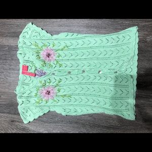 embroidered/embellished sweater top